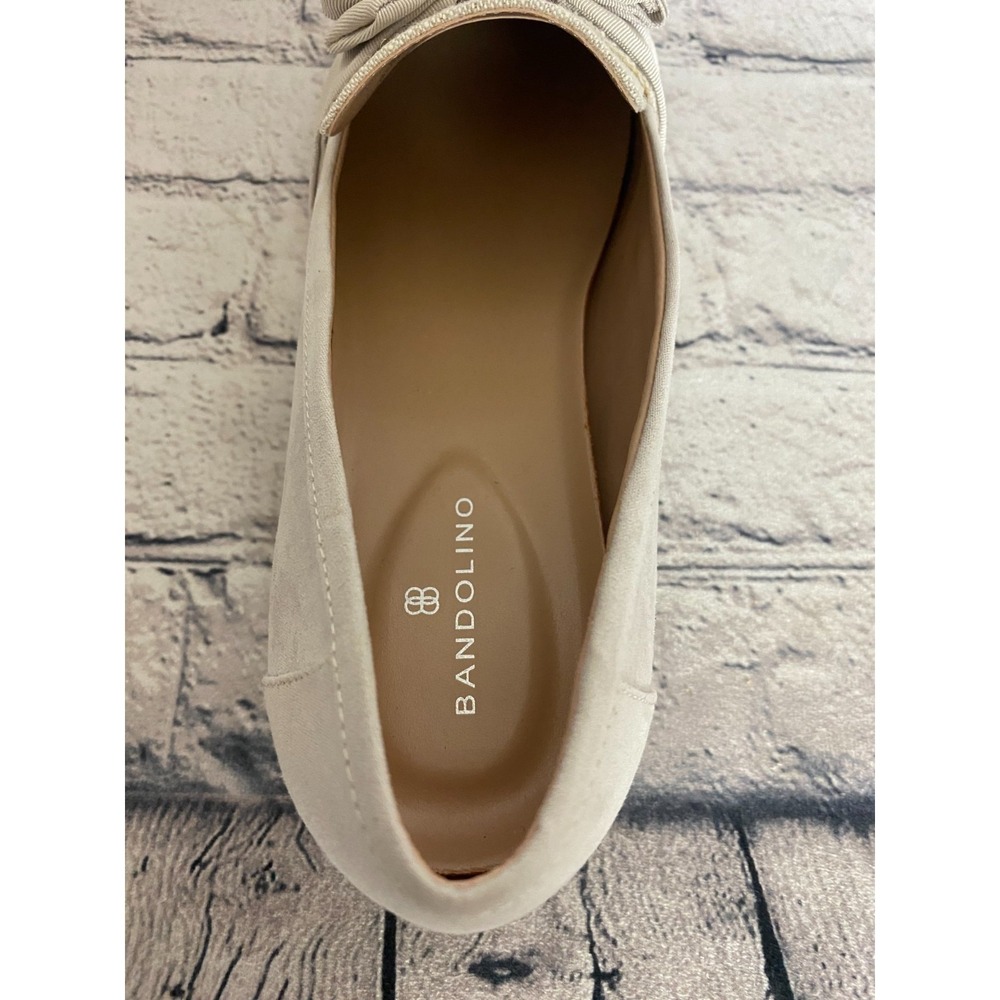 Bandolino NWOT Womens Lindio Loafers 11M Natural Cream Bow Slip On - Picture 5 of 15